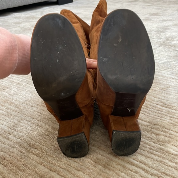 Barneys New York Brown Suede Over the Knee Boots Size 36.5 - Picture 10 of 11